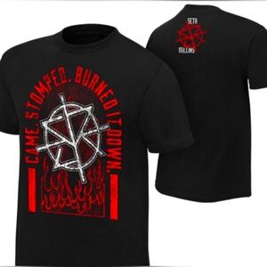 WWE Seth Rollins CAME STOMPED BURNED IT DOWN size XXL
